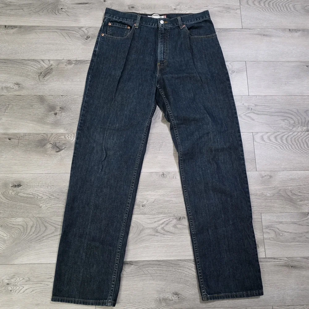 Levis 550 Jeans Men 36x34 Dark‎ Wash Blue Denim 5 Pocket Relaxed Cowboy 2000s